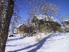 Cedar Cabin in winter snow - Teresa Seitz