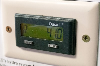 Hydroelectric Kilowatts Meter in Welcome Center